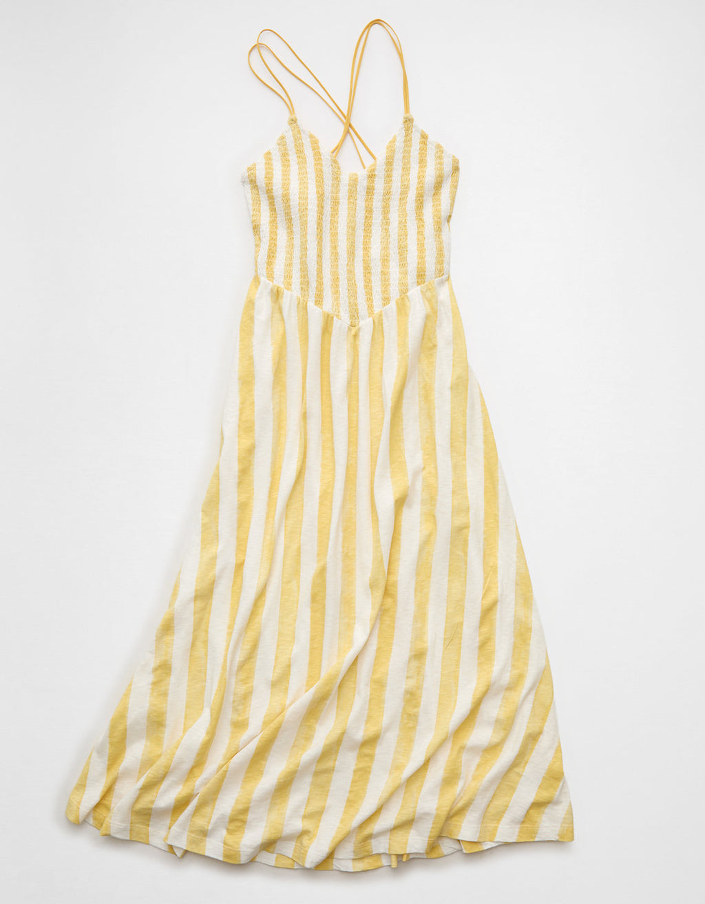 Vestido largo con nido de abeja Ae Sunchaser. - Amarillo 0395_9058_700_f