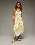 Vestido largo con nido de abeja Ae Sunchaser. - Amarillo 0395_9058_700_of
