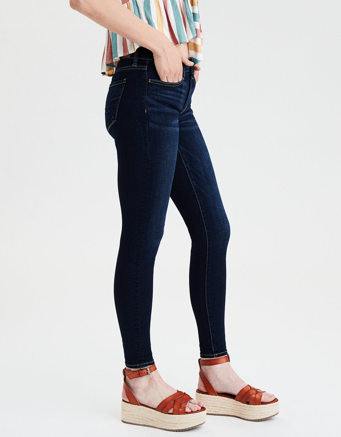 Jegging AE Ne(x)t Level de tiro bajo - Azul 0431_2262_413_os