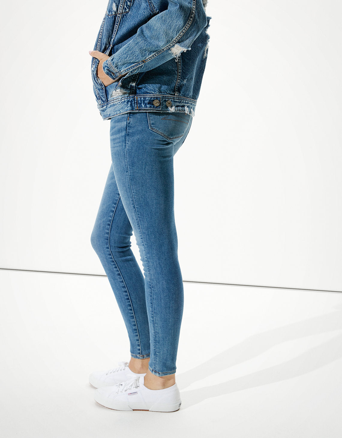 Jegging AE Ne(x)t Level de tiro bajo - Azul 0431_2875_423_os