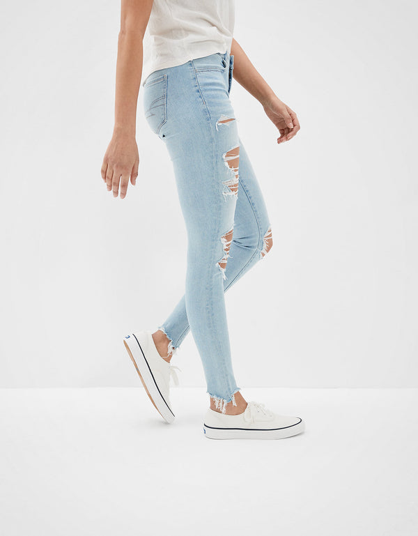 Jegging Tiro Bajo con Rotos Ae - Generico