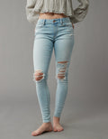 Jeggings de tiro bajo con rotos mujer AE - Azul 0431_5235_957_of
