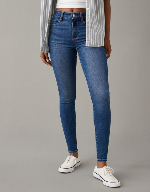 Jegging Ae  Next Level de cintura alta - Azul