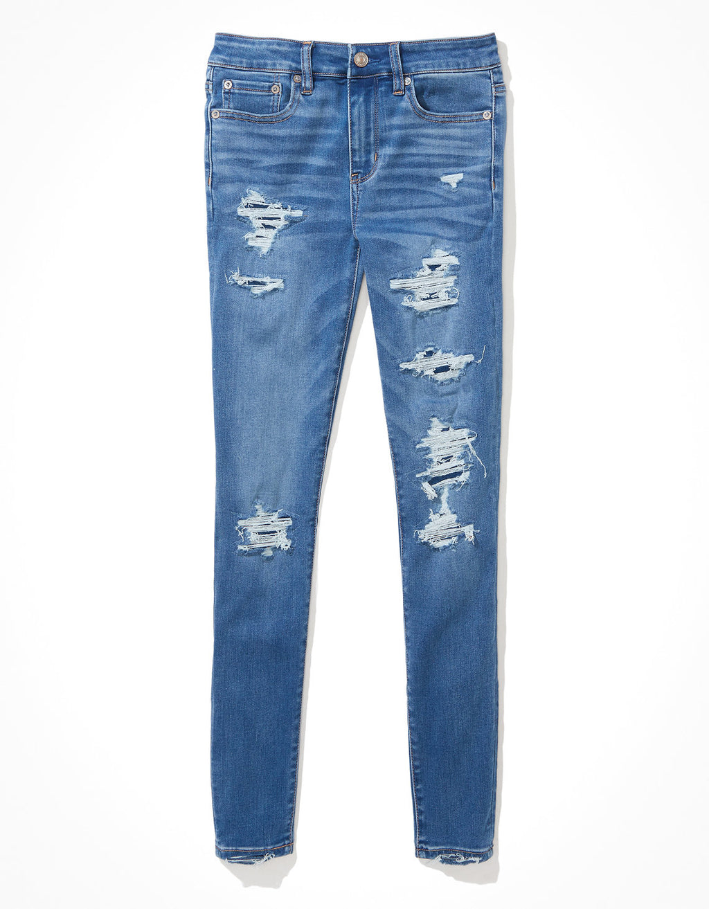 Jegging Tiro Alto Ae - Azul 0433_4046_403_f