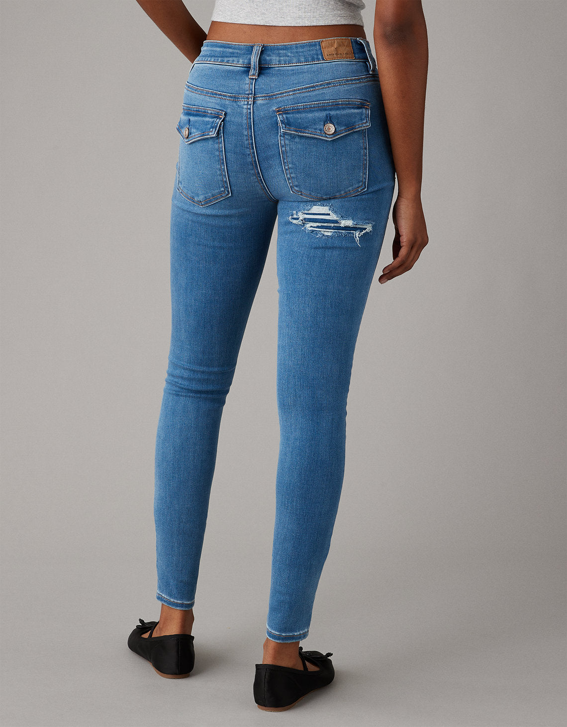 Jegging Tiro Alto Ae - Azul 0433_4046_403_ob