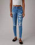 Jegging Tiro Alto Ae - Azul 0433_4046_403_of