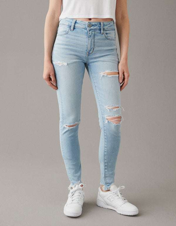 Jegging Ae tiro alto - Azul