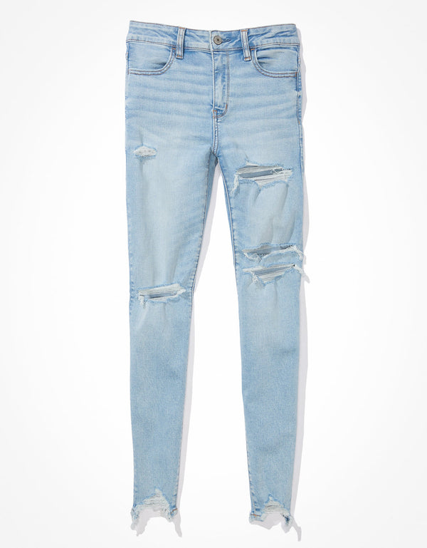 Jegging Ae tiro alto - Azul