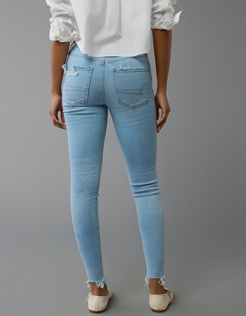 Jegging Tiro Alto Mujer AE - Azul 0433_5139_437_ob