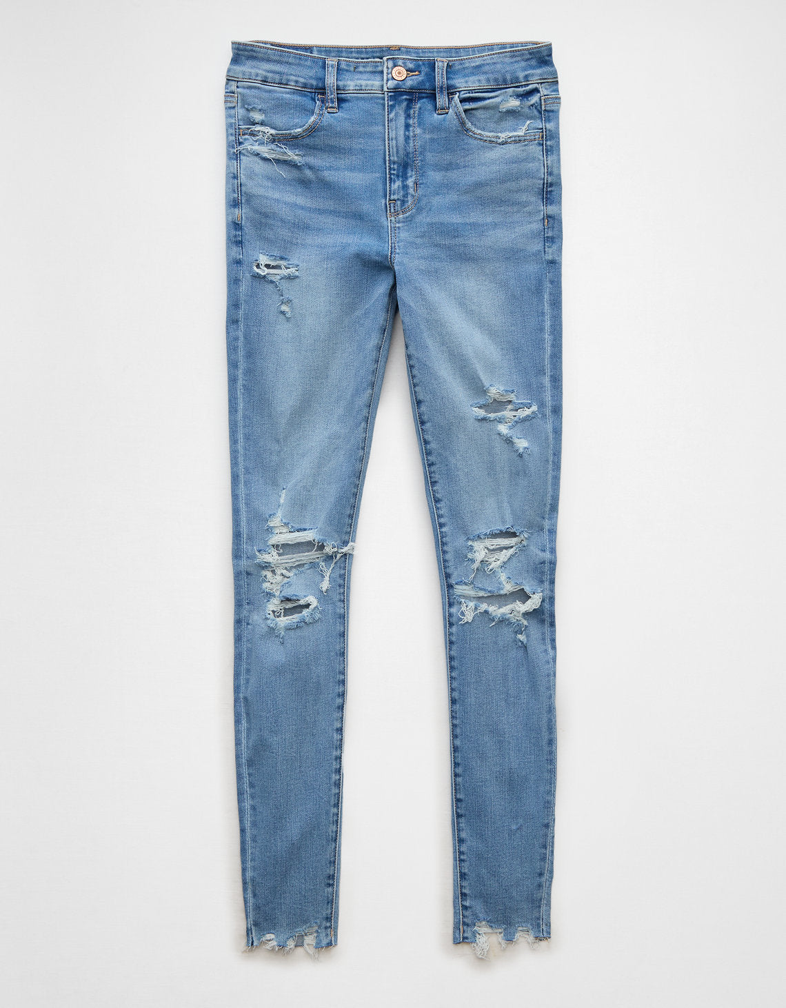 Jegging Tiro Alto con rotos Mujer AE - Azul 0433_5236_947_f