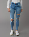 Jegging Tiro Alto con rotos Mujer AE - Azul 0433_5236_947_of