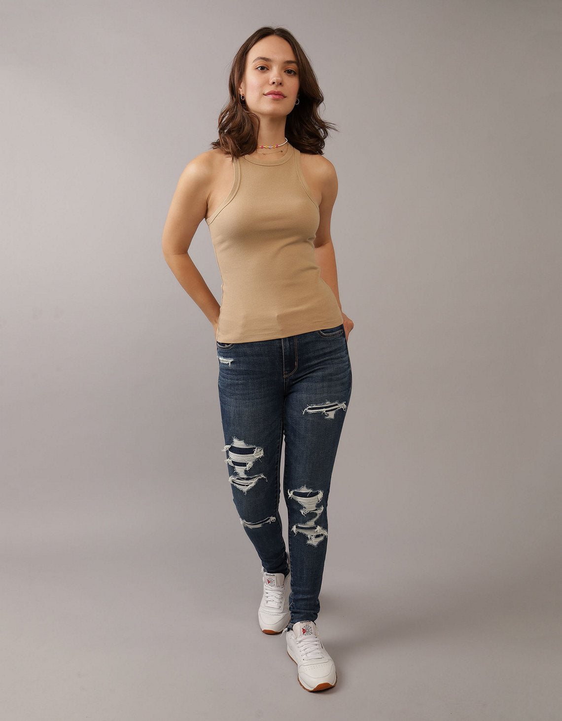 Jegging Tiro Alto con rotos Mujer AE - Generico 0433_5331_004_of