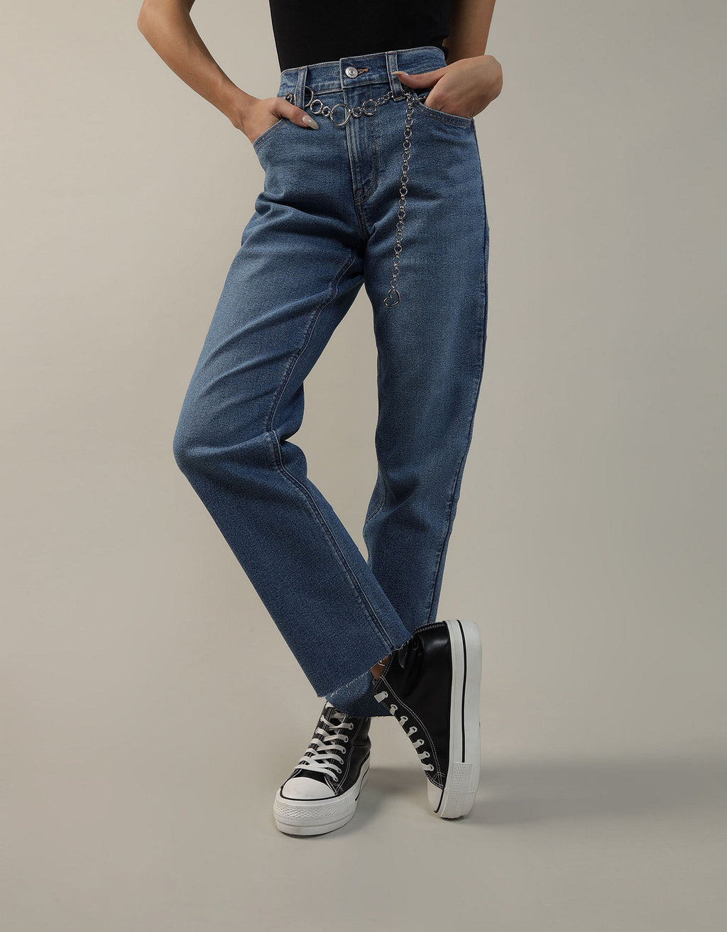 Jean straight de tiro alto de mujer AE - Generico 0435_4971_936_of