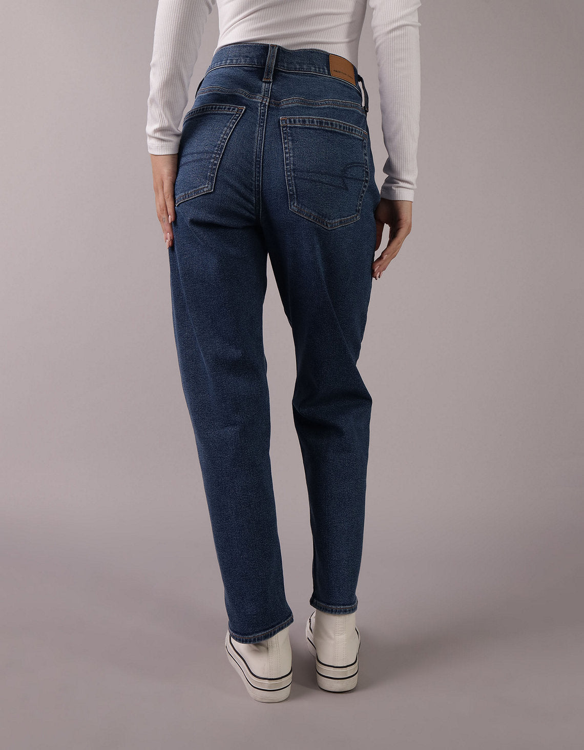 Jean straight de tiro alto de mujer AE - Generico 0435_5424_896_ob