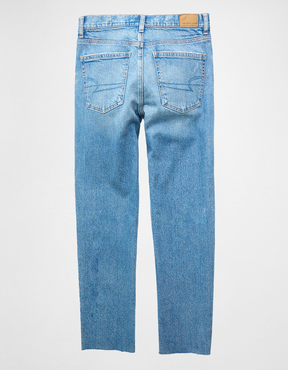 Jean straight de tiro alto de mujer AE - Azul 0435_5518_403_b