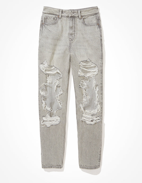 Jean Mom Straight Ae - Gris