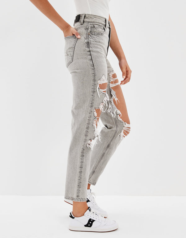 Jean Mom Straight Ae - Gris