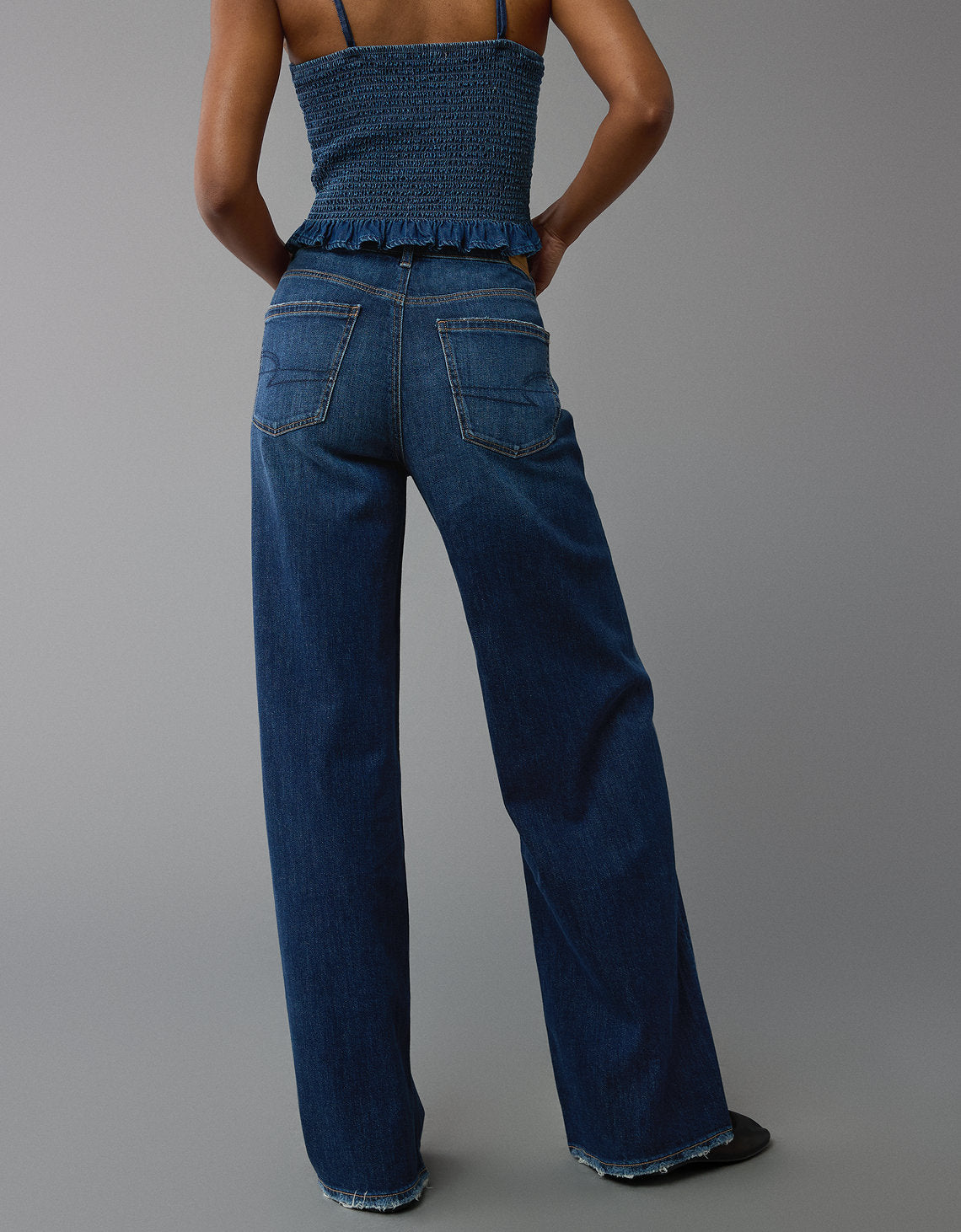 Jean Straight Baggy Talle Alto y Holgado Mujer AE - Generico 0437_5266_086_ob