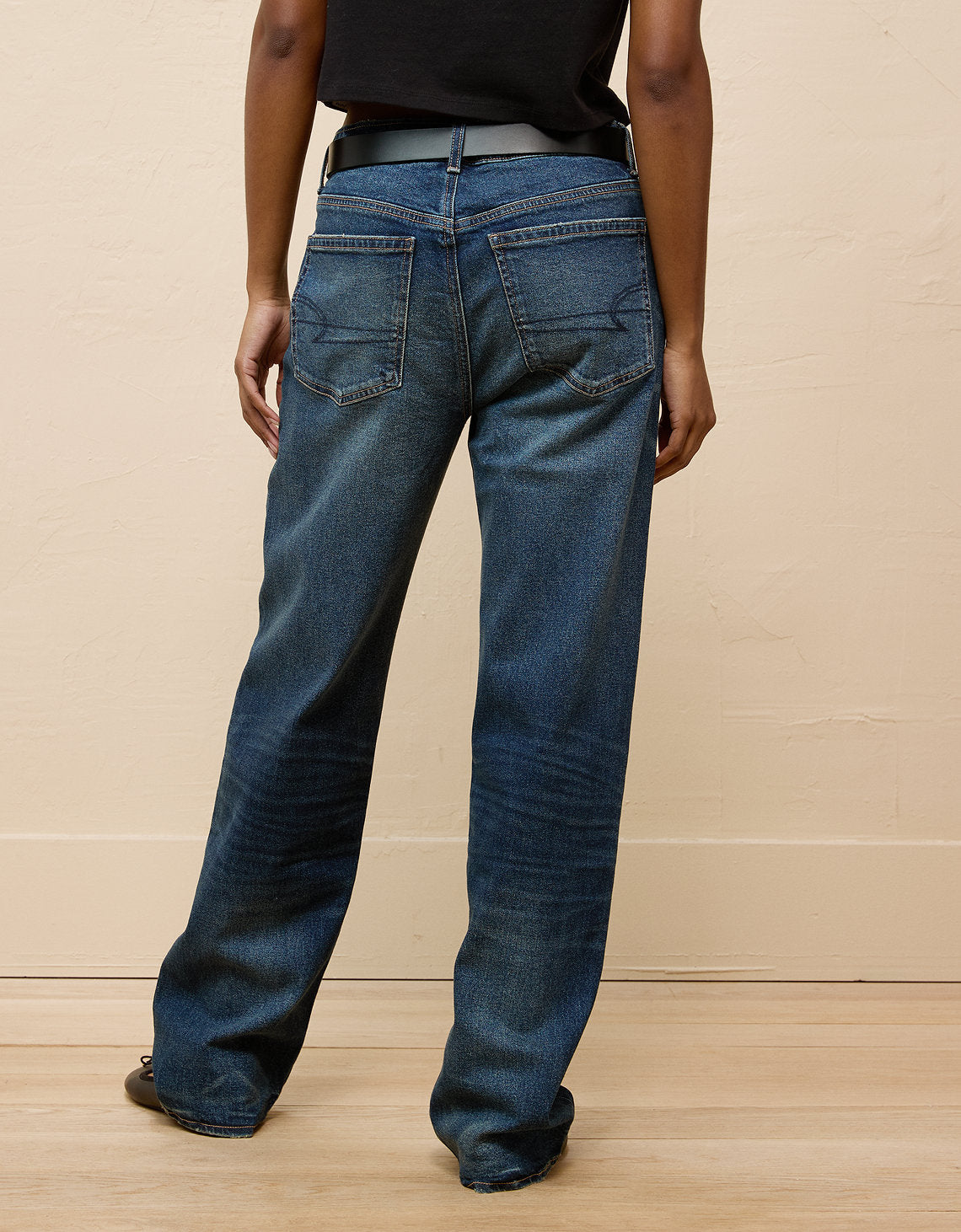 Jean ex-boyfriend de tiro bajo de mujer AE - Azul 0437_5415_408_ob