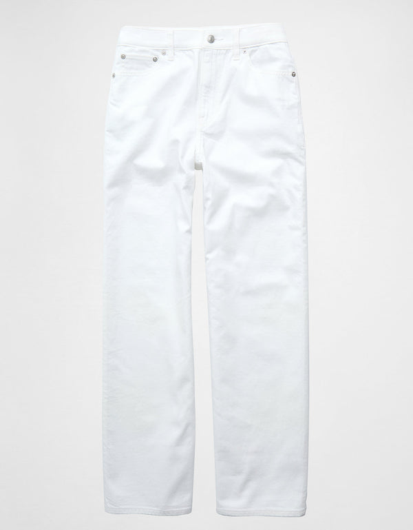 Jeans Baggy de Pierna Ancha de Tiro Super Alto Ae Strigid - Blanco