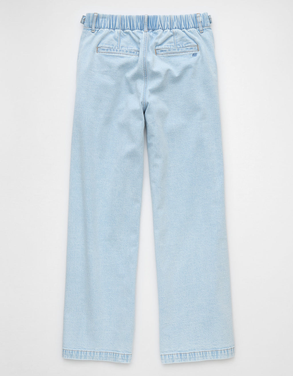 Jean baggy recto de tiro alto de mujer AE - Azul 0437_5528_433_b
