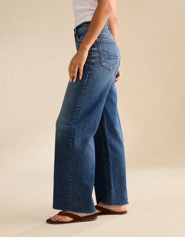 Jean Baggy Wide Leg de Tiro Alto Ae - Azul