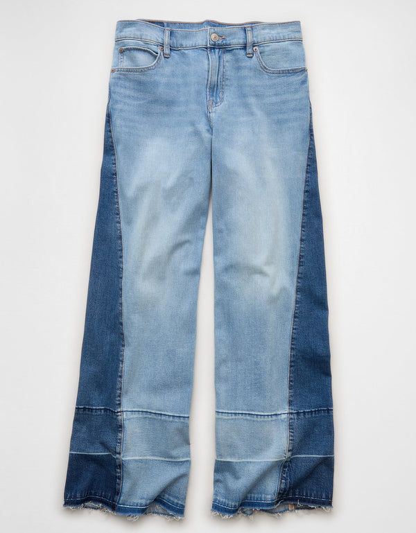 Jean Baggy Wide Leg de tiro bajo Ae - Azul