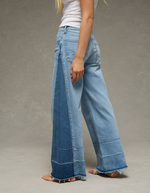 Jean Baggy Wide Leg de tiro bajo Ae - Azul
