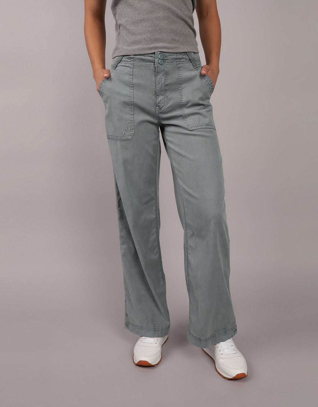 Pantalón Tiro Alto Holgado Mujer AE - Azul 0461_5081_336_of