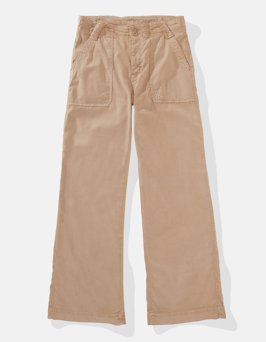 Pantalón Tiro Alto Holgado Mujer AE - Beige 0461_5081_676_f