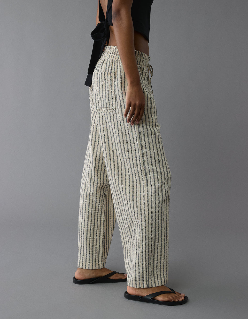 Pantalón de Rayas de Mujer Ae - Negro 0461_5454_032_os