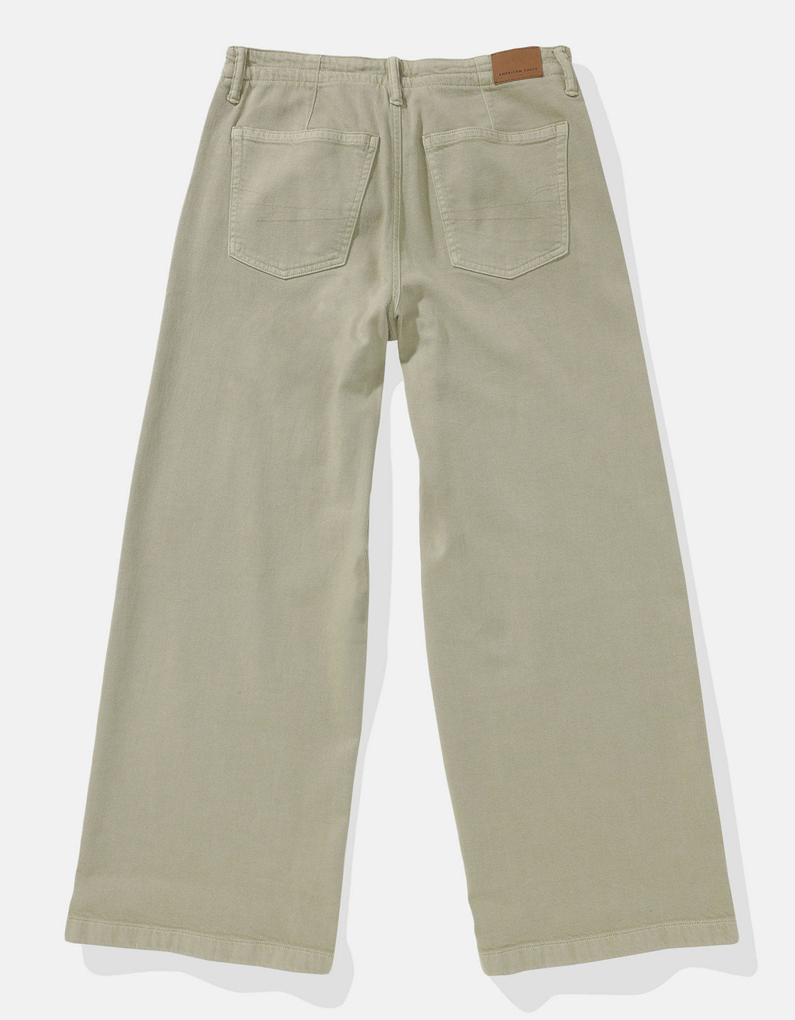 Pantalón Wide-Leg de Tiro Bajo Ae - Verde 0461_5530_365_b