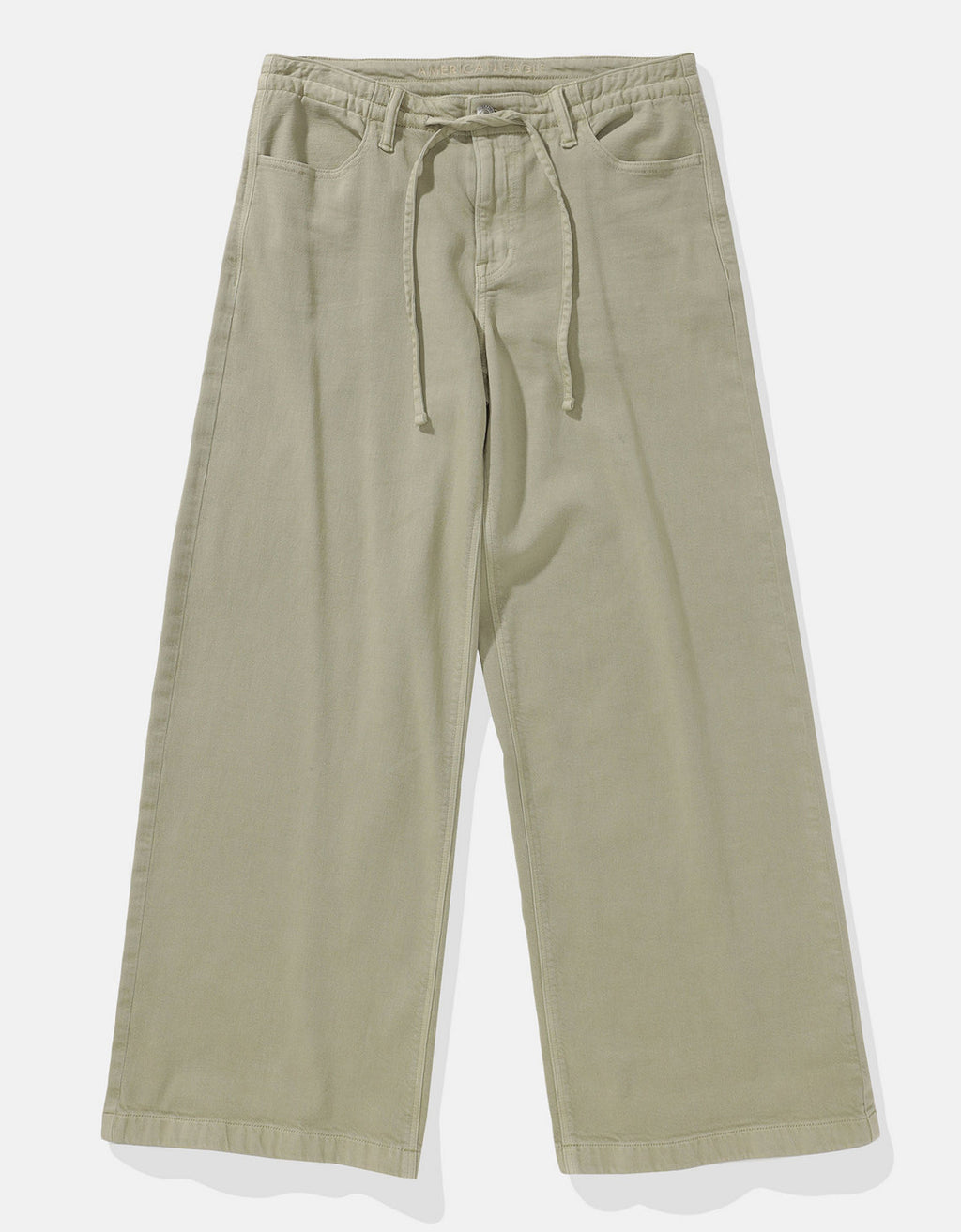 Pantalón Wide-Leg de Tiro Bajo Ae - Verde 0461_5530_365_f
