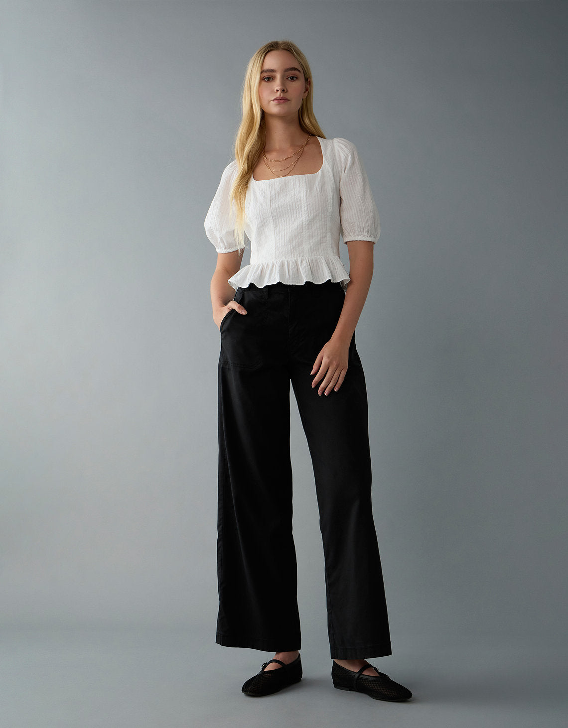 Pantalón Baggy Wide Leg Ae - Negro 0461_5591_016_ob