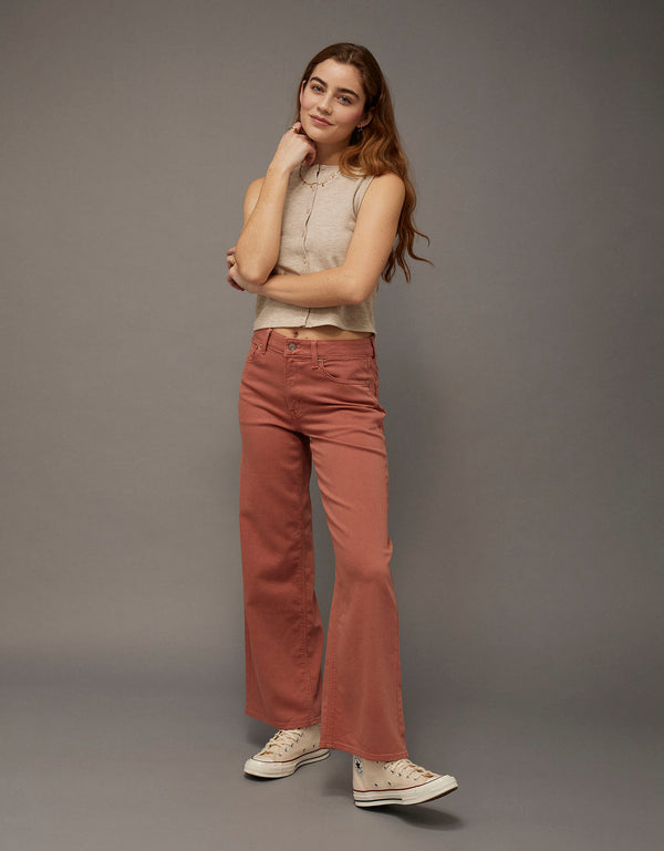 Pantalón de pierna ancha y super cintura alta Ae Stretch - Generico