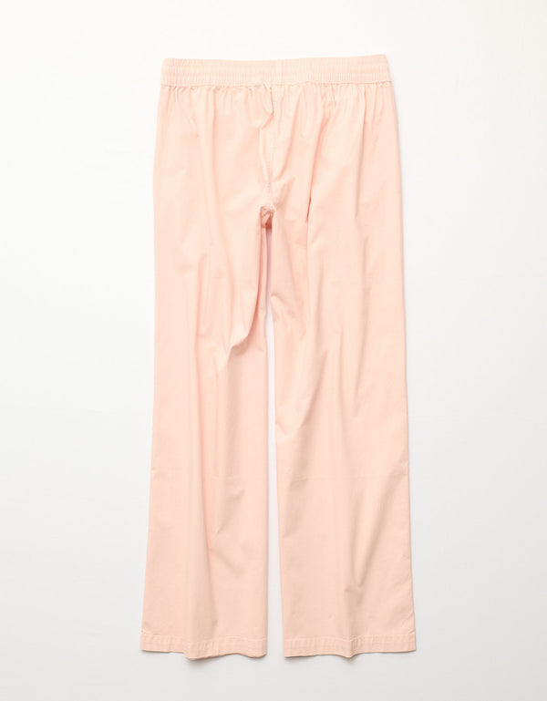 Pantalón de pierna ancha de talle bajo. - Rosa