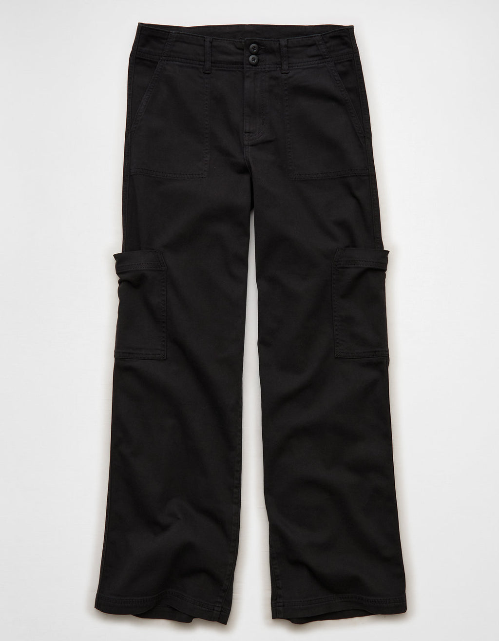 Pantalón Cargo de Pierna Ancha y Súper Cintura Alta Ae Stretch - Negro 0461_5800_016_f