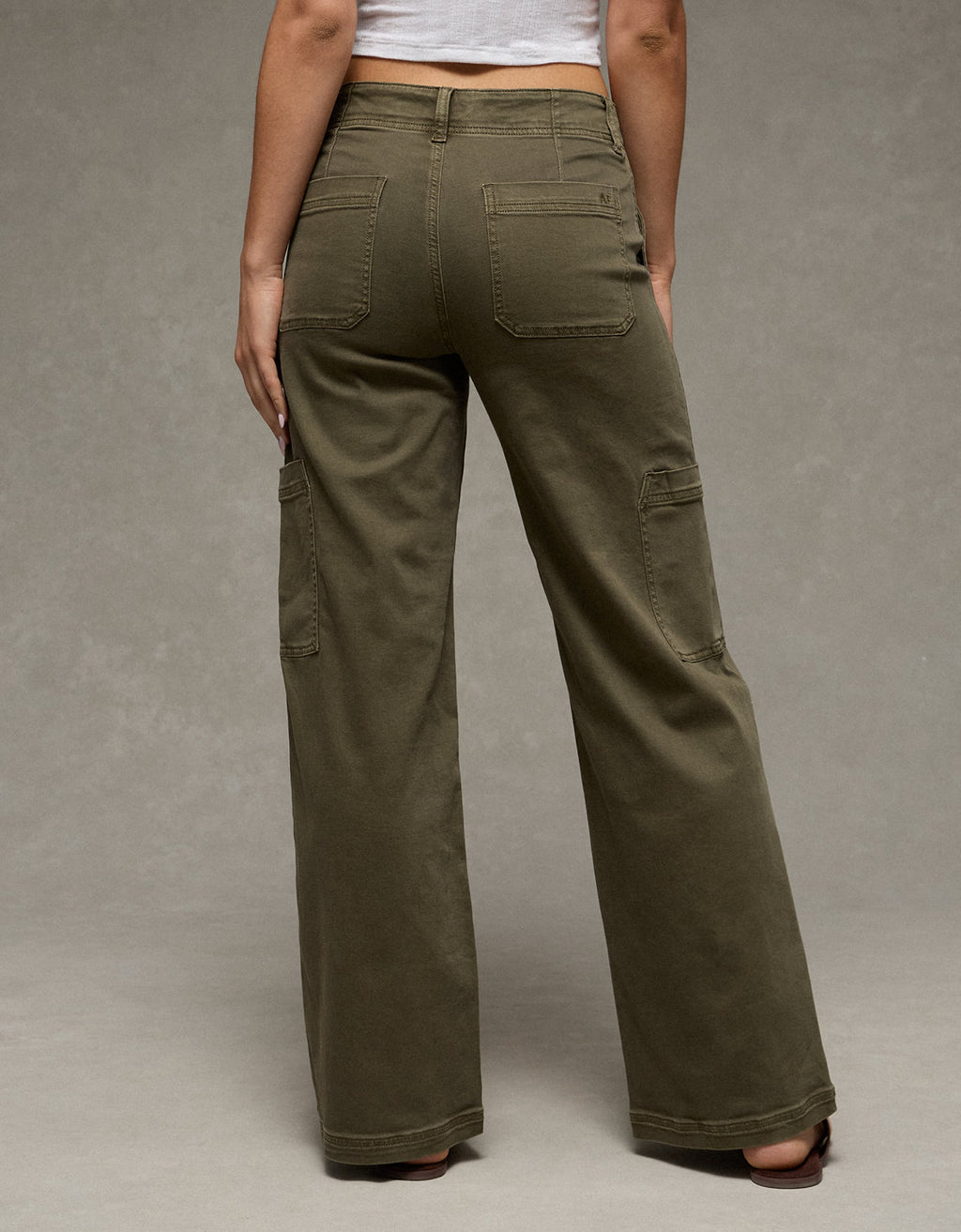 Pantalón Cargo de Pierna Ancha y Súper Cintura Alta Ae Stretch - Generico 0461_5800_309_ob