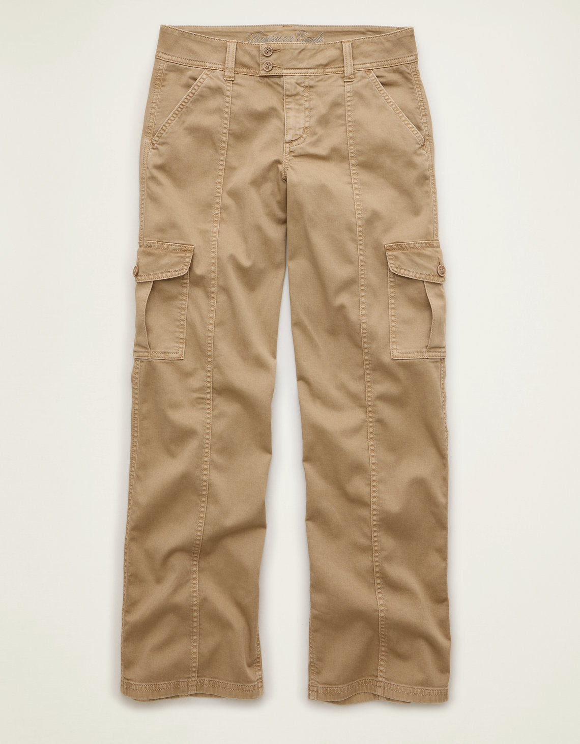 Pantalón tipo cargo de tiro bajo Ae - Caqui 0461_5869_223_f