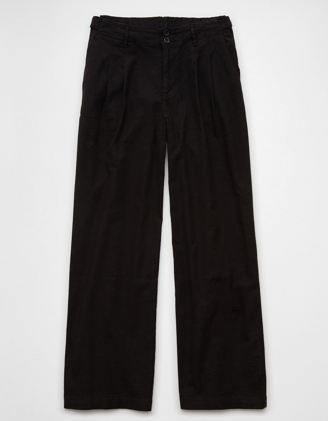 Pantalón tiro alto ancho de mujer AE - Negro 0462_5385_001_f