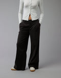 Pantalón tiro alto ancho de mujer AE - Negro 0462_5385_001_of