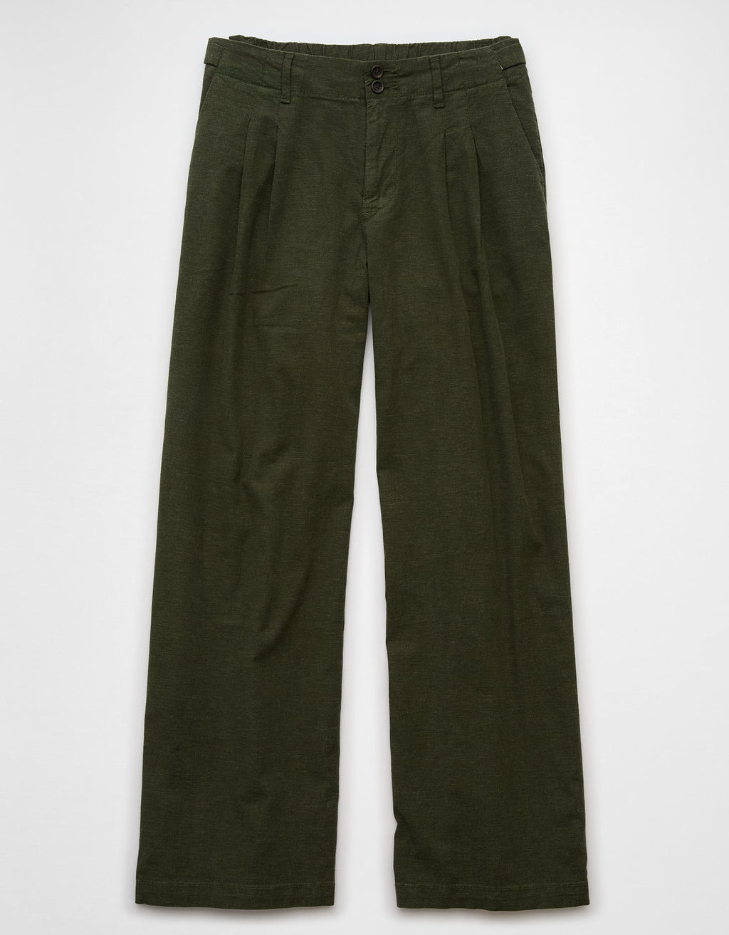 Pantalón tiro alto ancho de mujer AE - Verde 0462_5385_350_f