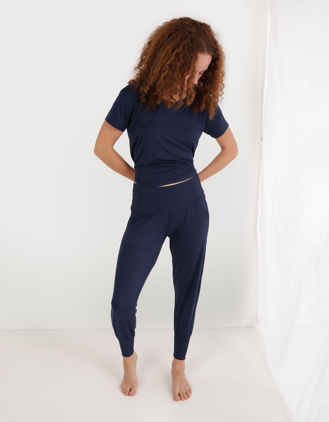 Pantalón de pijama Aerie en franela - Azul 0496_1501_890_of