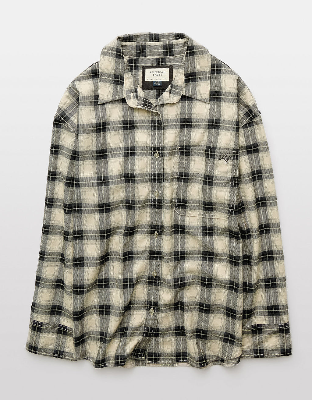 Camisa Abotonada Ae - Gris 0536_6536_020_f