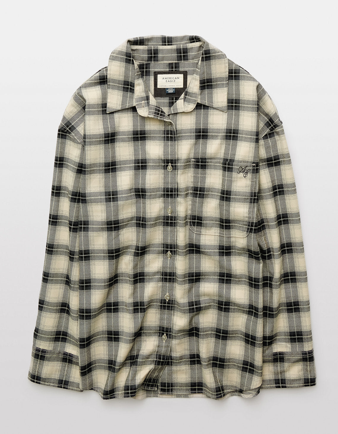 Camisa Abotonada Ae - Gris 0536_6536_020_f