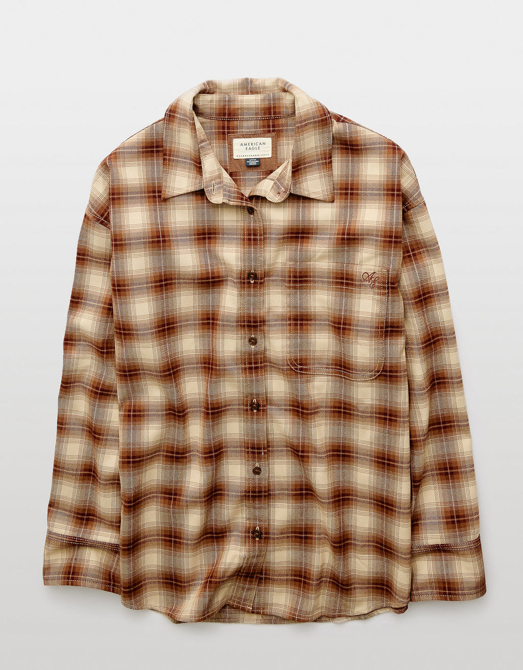 Camisa Abotonada Ae - Café 0536_6536_200_f
