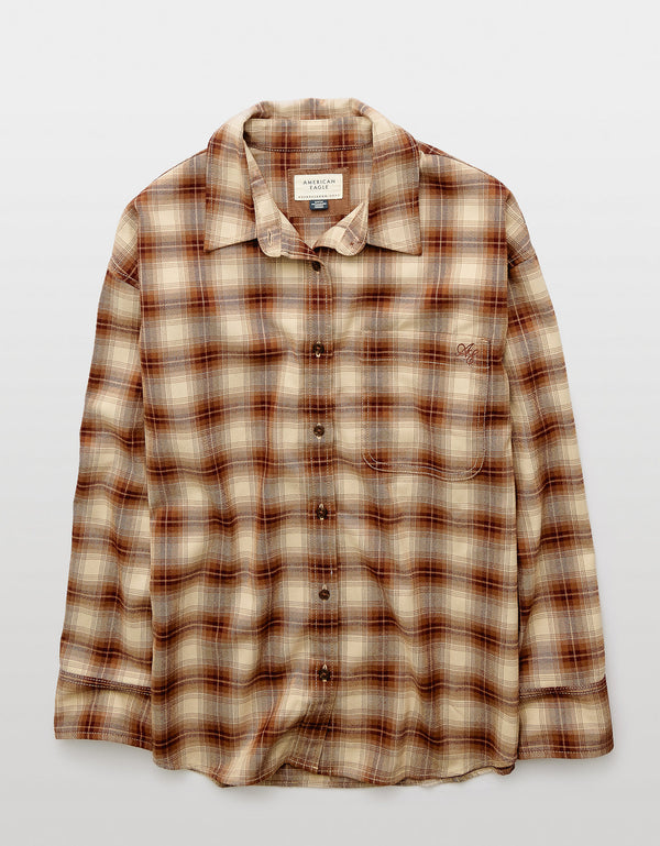 Camisa Abotonada Ae - Café