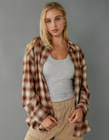 Camisa Abotonada Ae - Café 0536_6536_200_of