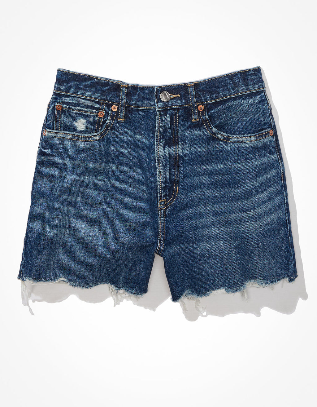 Short AE noventero boyfriend de denim con el tiro más alto - Azul 0547_7167_521_f
