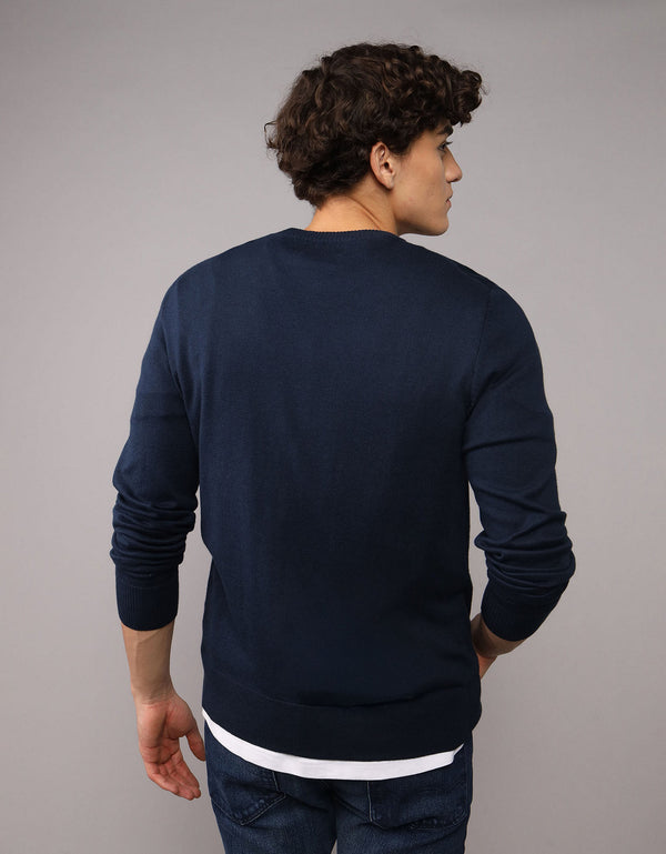 Suéter cuello redondo Ae - Azul